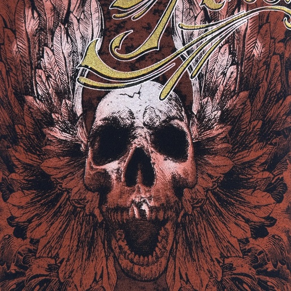 Archaic by Affliction Men's T-Shirt Hinsley Skull Wings Biker S-4XL - Picture 7 of 9